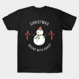 Christmas Begins With Christ T-Shirt